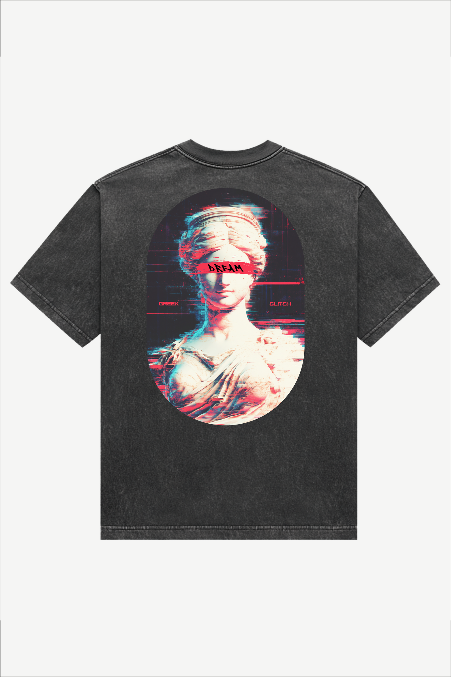 "Greek Glitch" Oversized Shirt