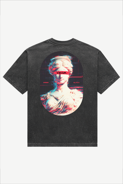 "Greek Glitch" Oversized Shirt