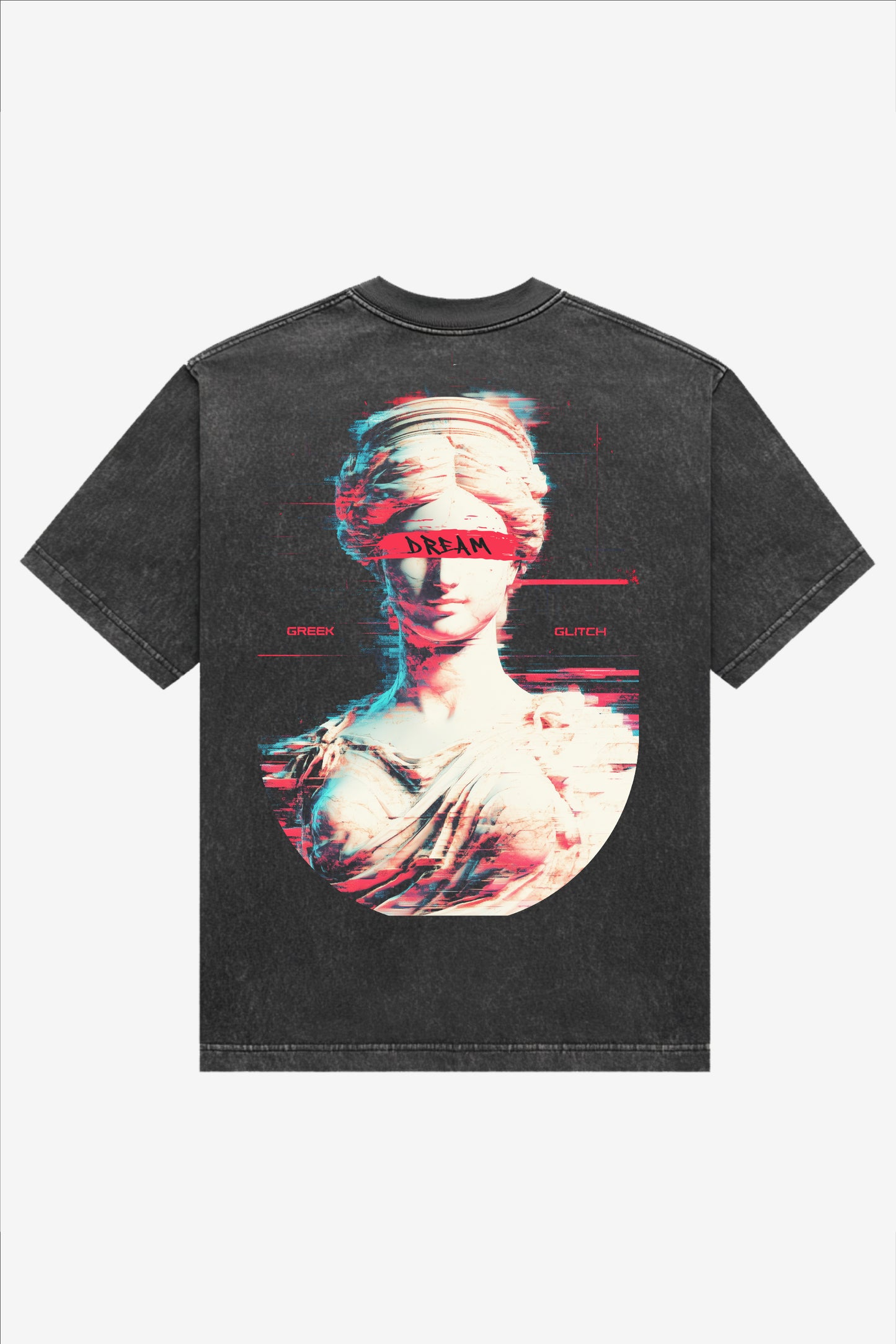 "Greek Glitch" Oversized Shirt