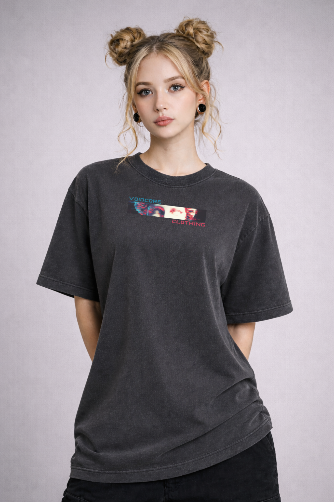 "Greek Glitch" Oversized Shirt